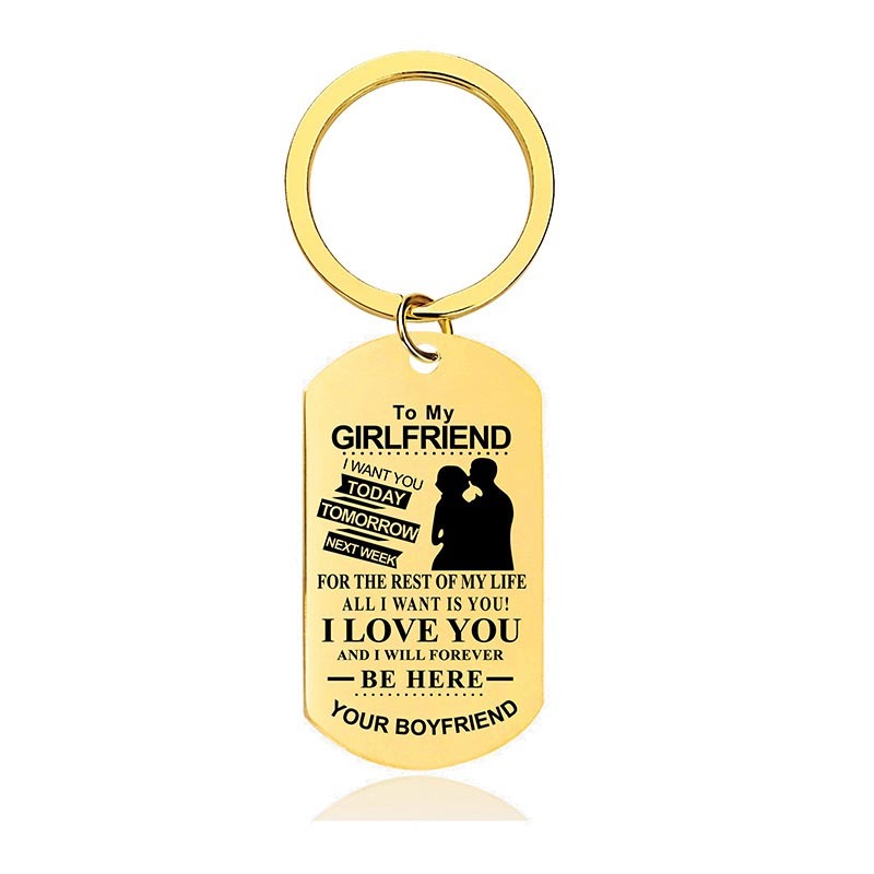 To My Girlfriend - I Love You And I Will Forever Be Here - Inspirational Keychain - A913-Jolura