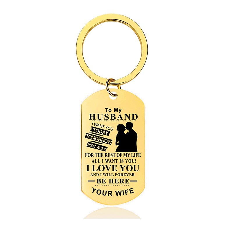 To My Husband - I Love You And I Will Forever Be Here - Inspirational Keychain - A913-Jolura
