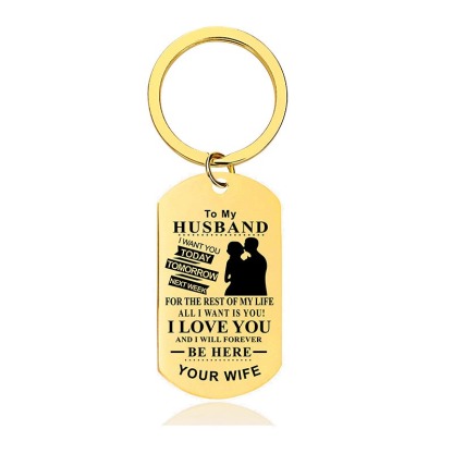 To My Husband - I Love You And I Will Forever Be Here - Inspirational Keychain - A913-Jolura