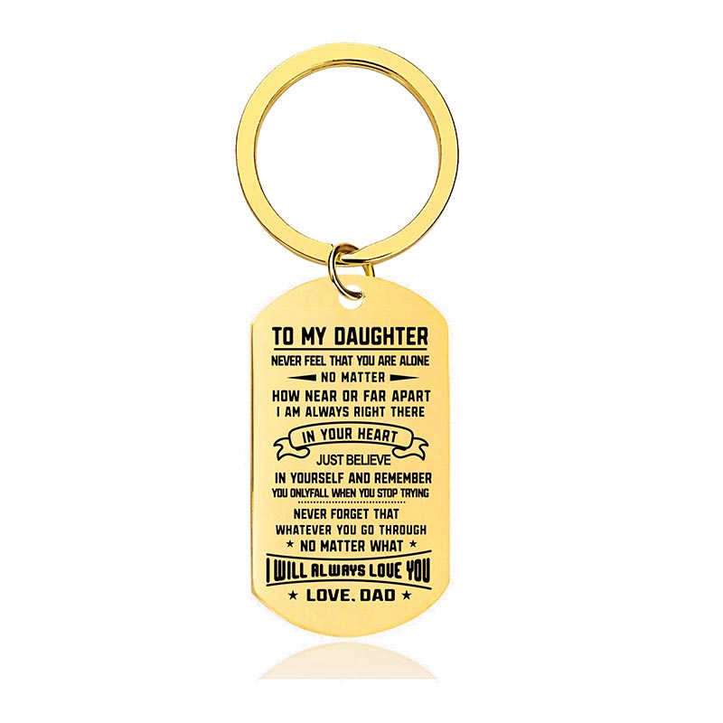 Dad To Daughter - I Will Always Love You - Inspirational Keychain - A914-Jolura