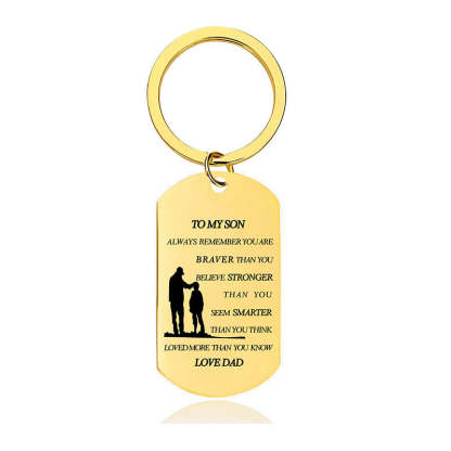 Always Remember You Are Braver Than You Believe - Inspirational Keychain - A900-Jolura