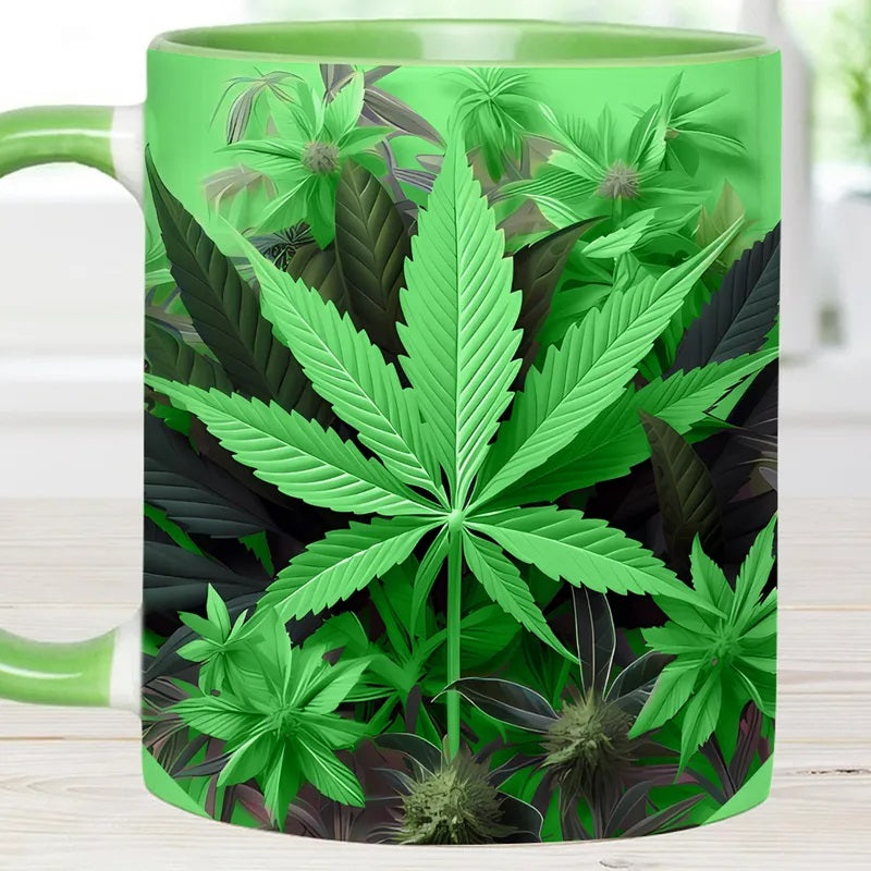 Pink Stoner Chick - Weed Accent Mug-Jolura