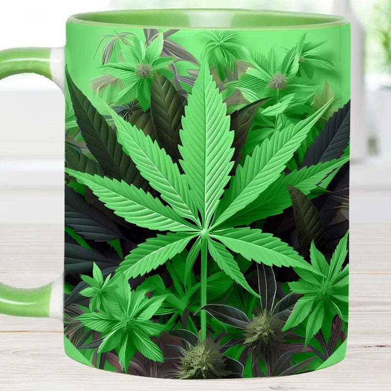 Pink Stoner Chick - Weed Accent Mug-Jolura