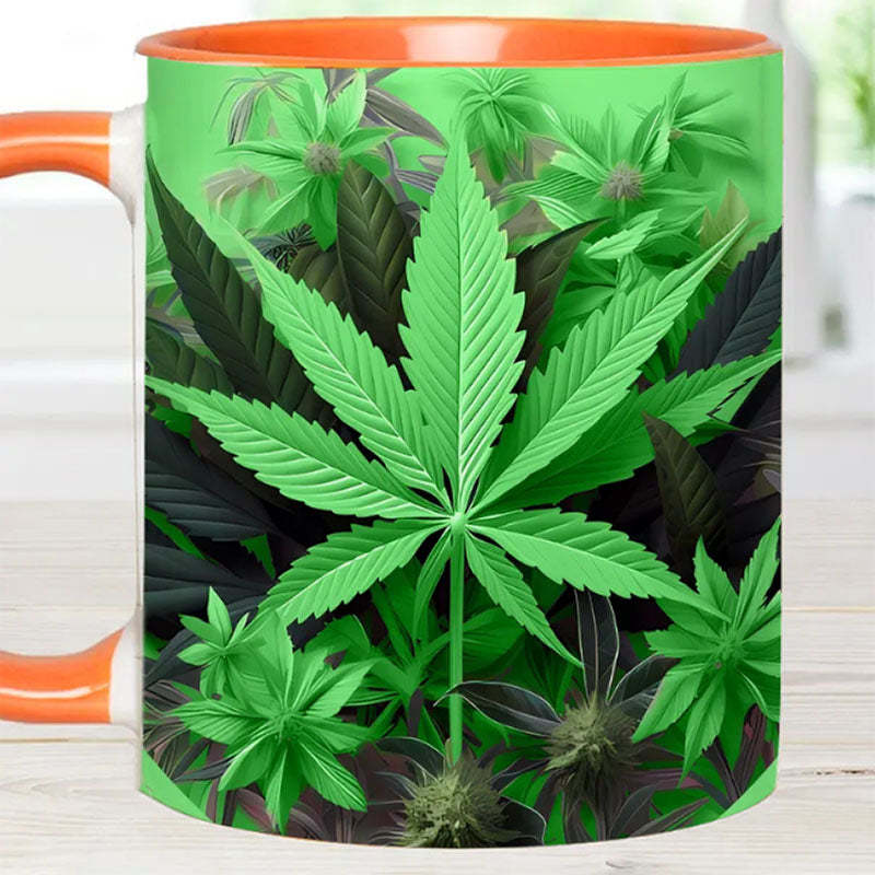 Pink Stoner Chick - Weed Accent Mug-Jolura
