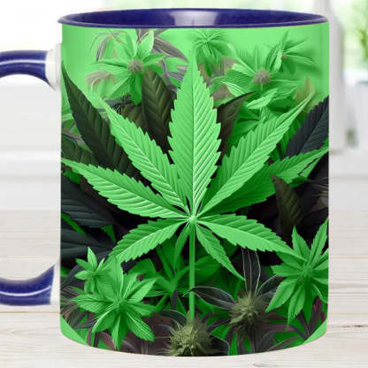Pink Stoner Chick - Weed Accent Mug-Jolura