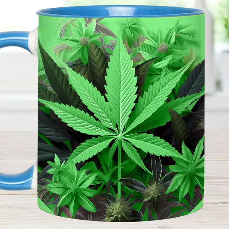 Pink Stoner Chick - Weed Accent Mug-Jolura
