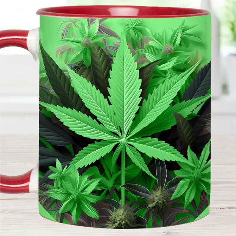Pink Stoner Chick - Weed Accent Mug-Jolura