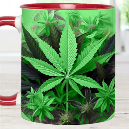 Pink Stoner Chick - Weed Accent Mug-Jolura