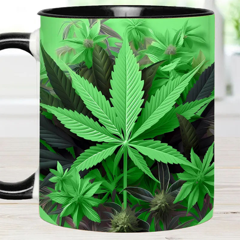Pink Stoner Chick - Weed Accent Mug-Jolura