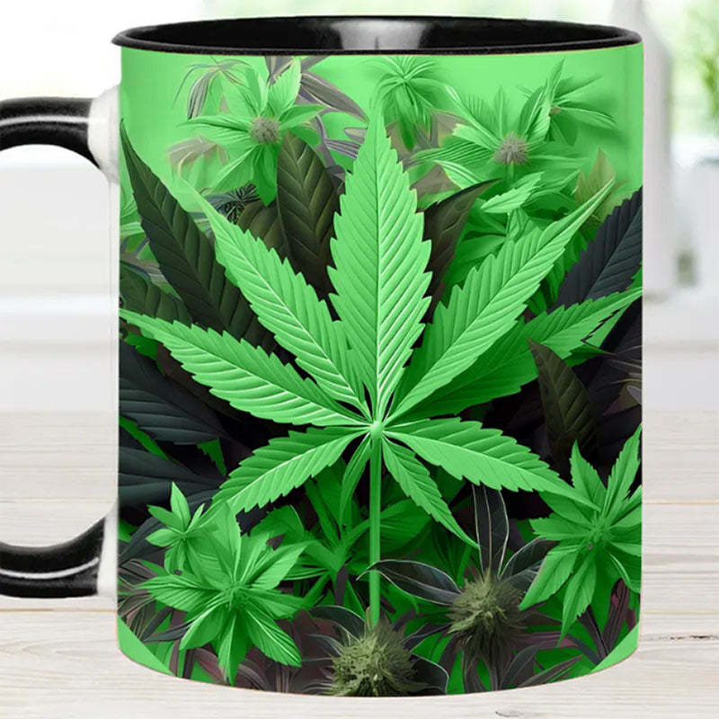 Pink Stoner Chick - Weed Accent Mug-Jolura