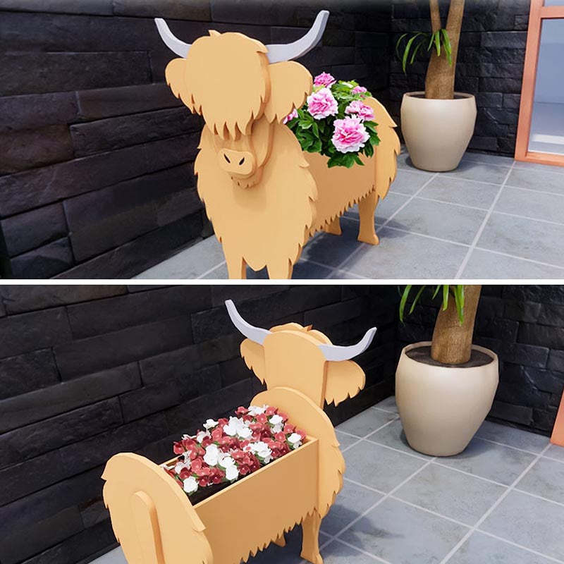 Highland Cattle Planter AP061-Jolura