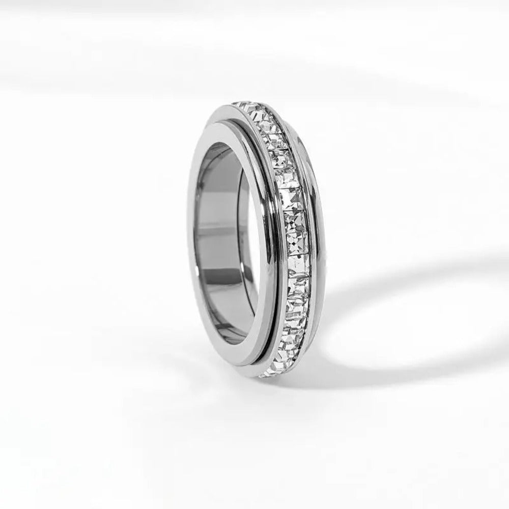 Spinner Fidget Band Rings for Stress Relief and Wedding Promise