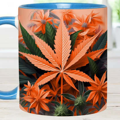Pink Stoner Chick - Weed Accent Mug-Jolura