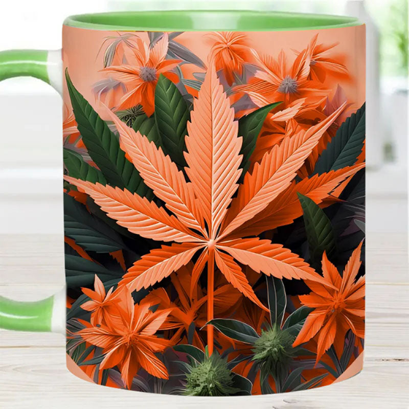 Pink Stoner Chick - Weed Accent Mug-Jolura