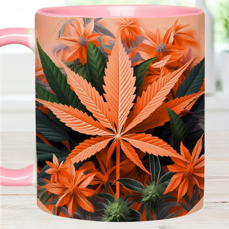 Pink Stoner Chick - Weed Accent Mug-Jolura