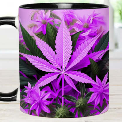 Pink Stoner Chick - Weed Accent Mug-Jolura