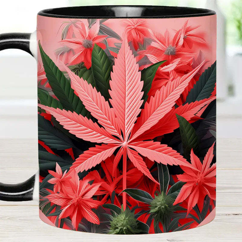 Pink Stoner Chick - Weed Accent Mug-Jolura
