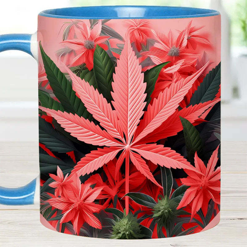 Pink Stoner Chick - Weed Accent Mug-Jolura