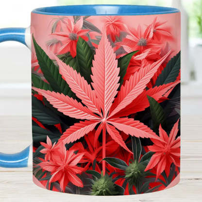 Pink Stoner Chick - Weed Accent Mug-Jolura