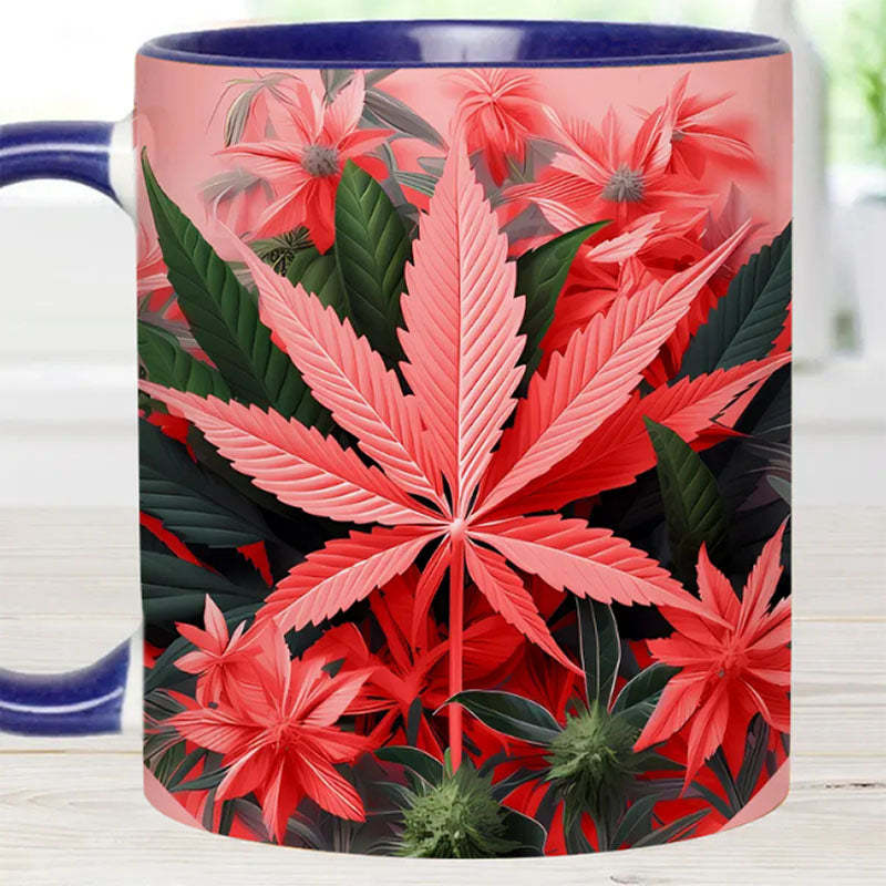 Pink Stoner Chick - Weed Accent Mug-Jolura