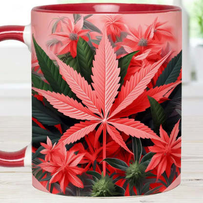 Pink Stoner Chick - Weed Accent Mug-Jolura
