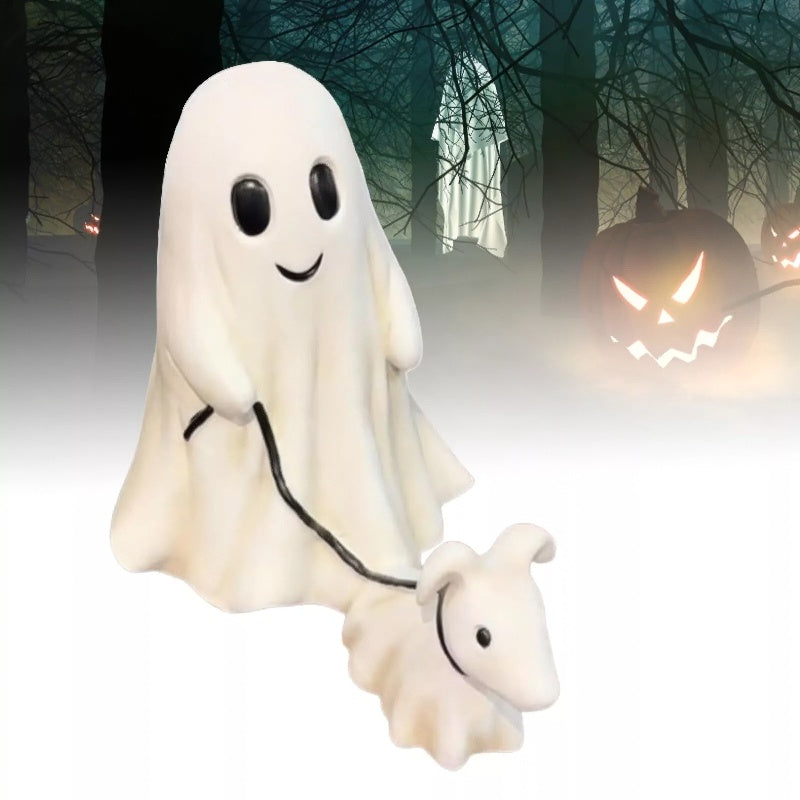 Halloween Ghost Walking Dog Statue-Jolura