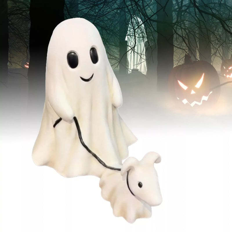 Halloween Ghost Walking Dog Statue-Jolura