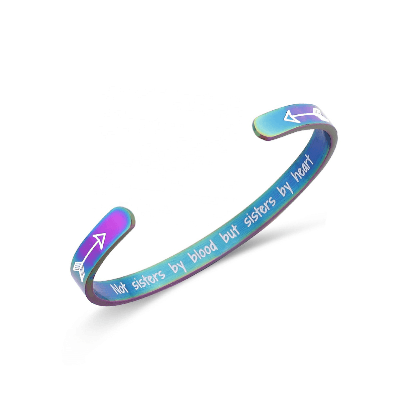 “Not Sisters By Blood But Sisters By Heart” Bracelet-Jolura