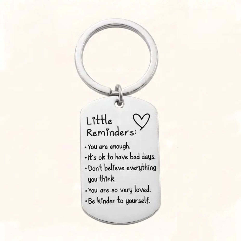 Silver color options for the inspirational keychain