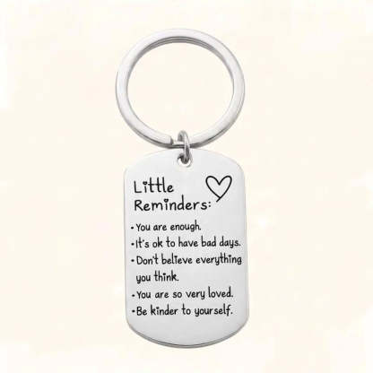 Silver color options for the inspirational keychain