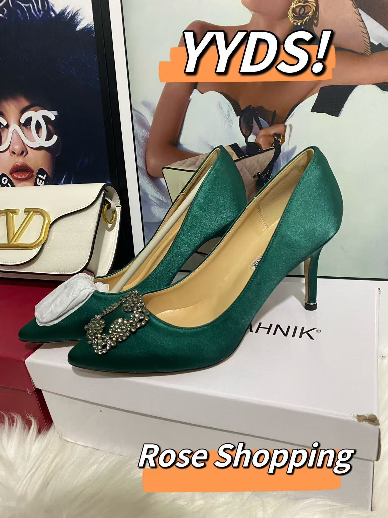 Valentino white bag/high heels /green high heels