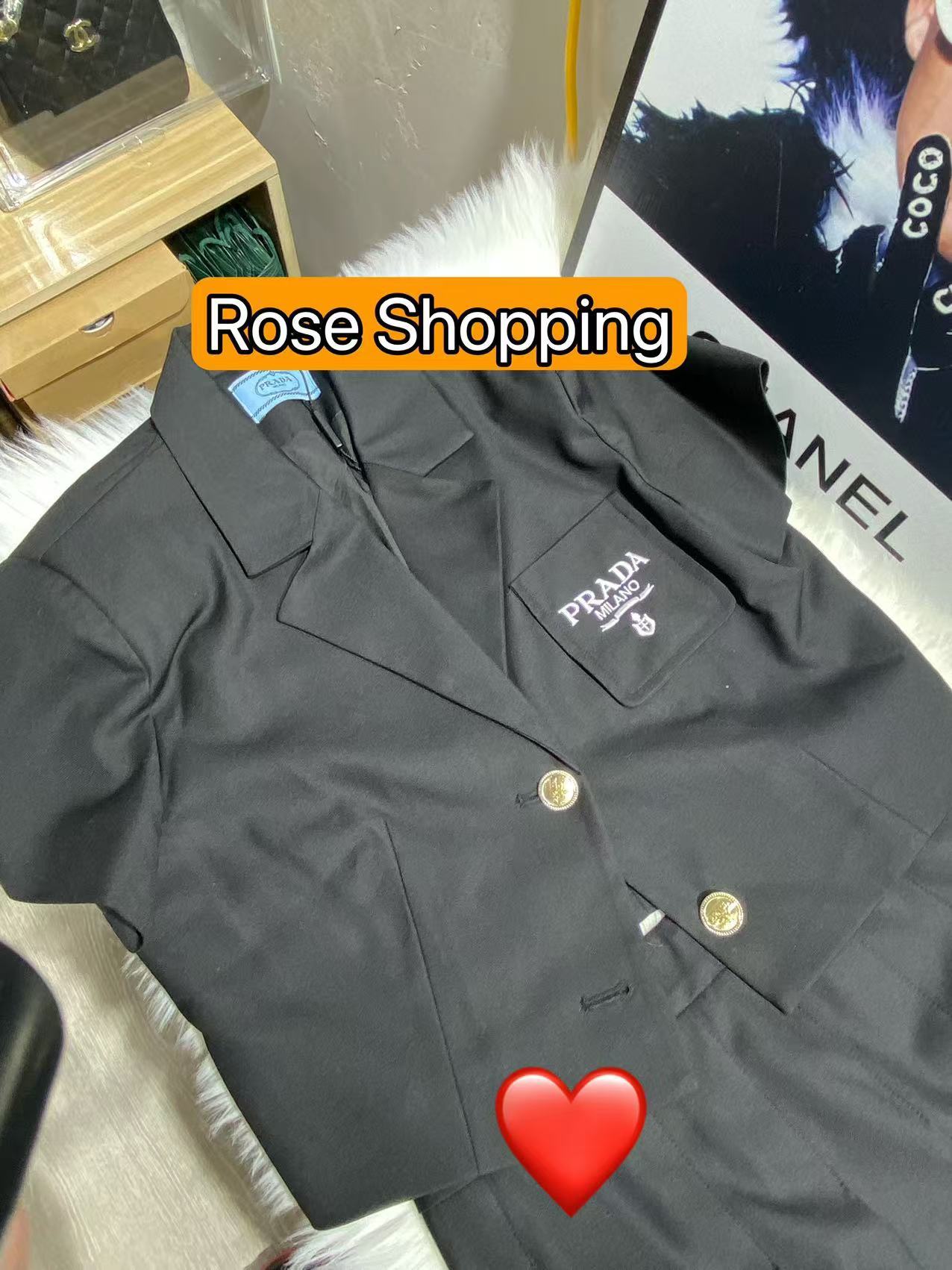 Prada black short skirt