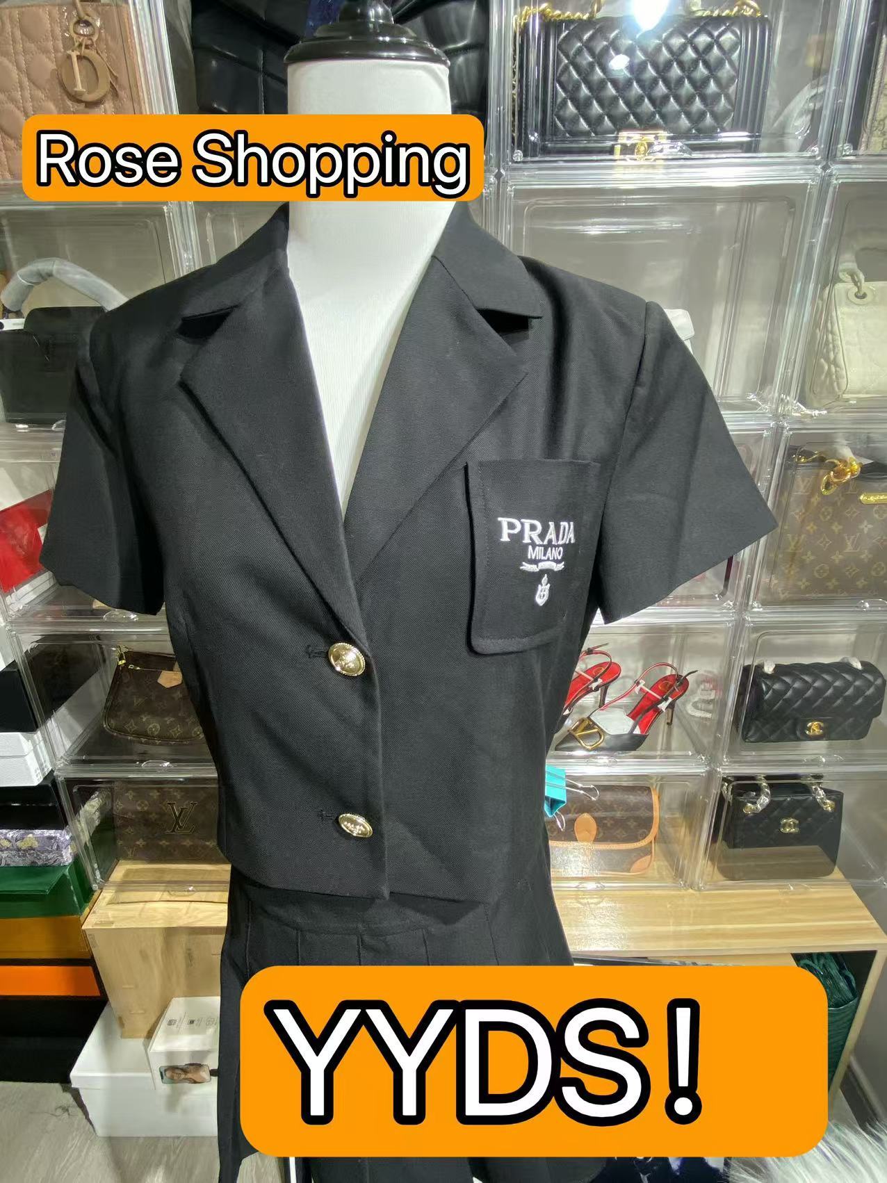 Prada black short skirt