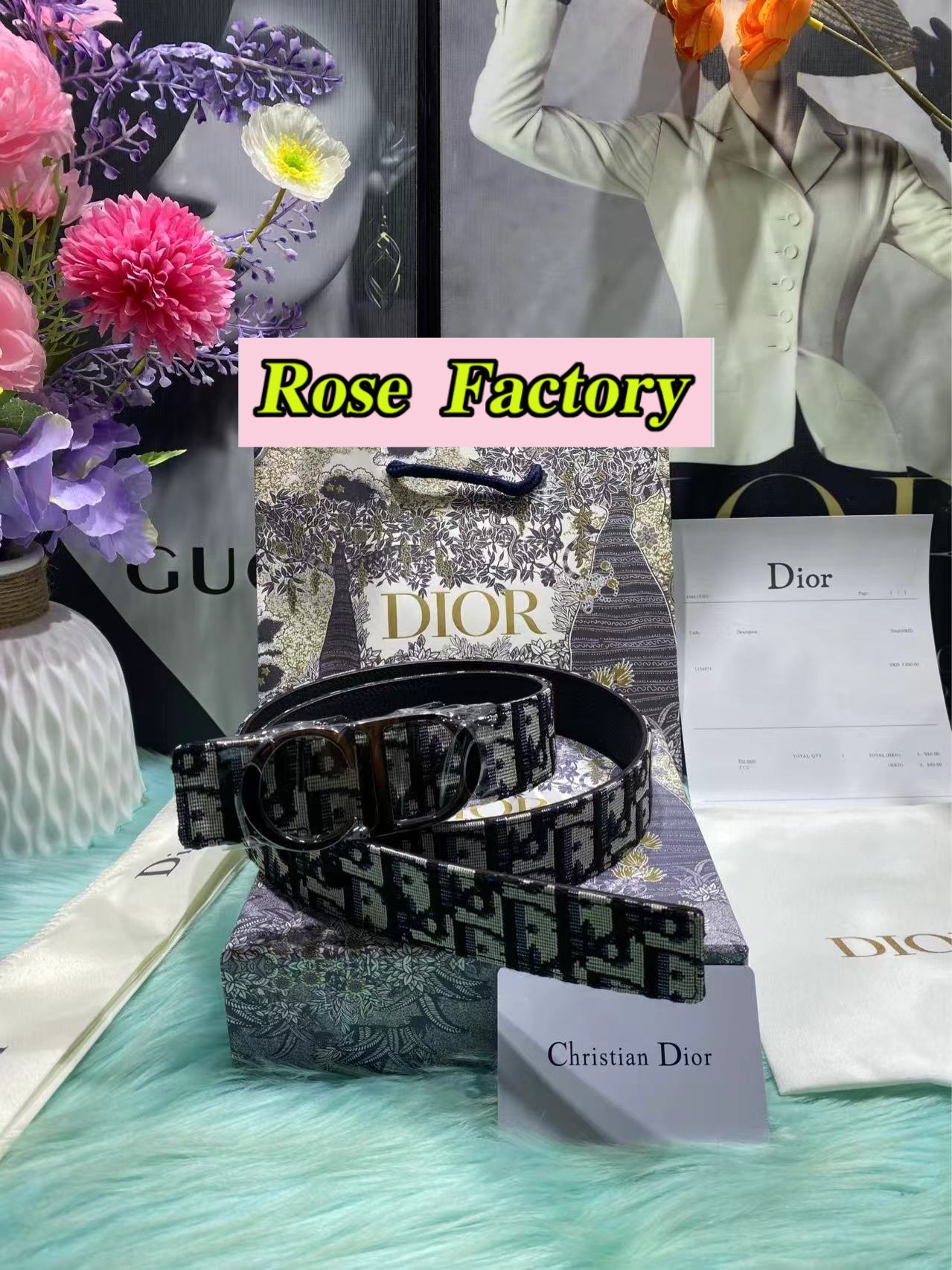 Dior leather belt