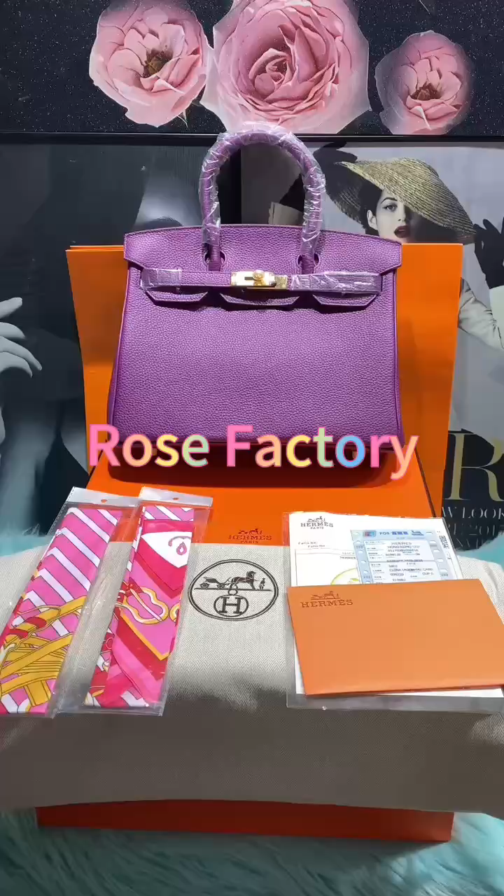 Hermes purple bag