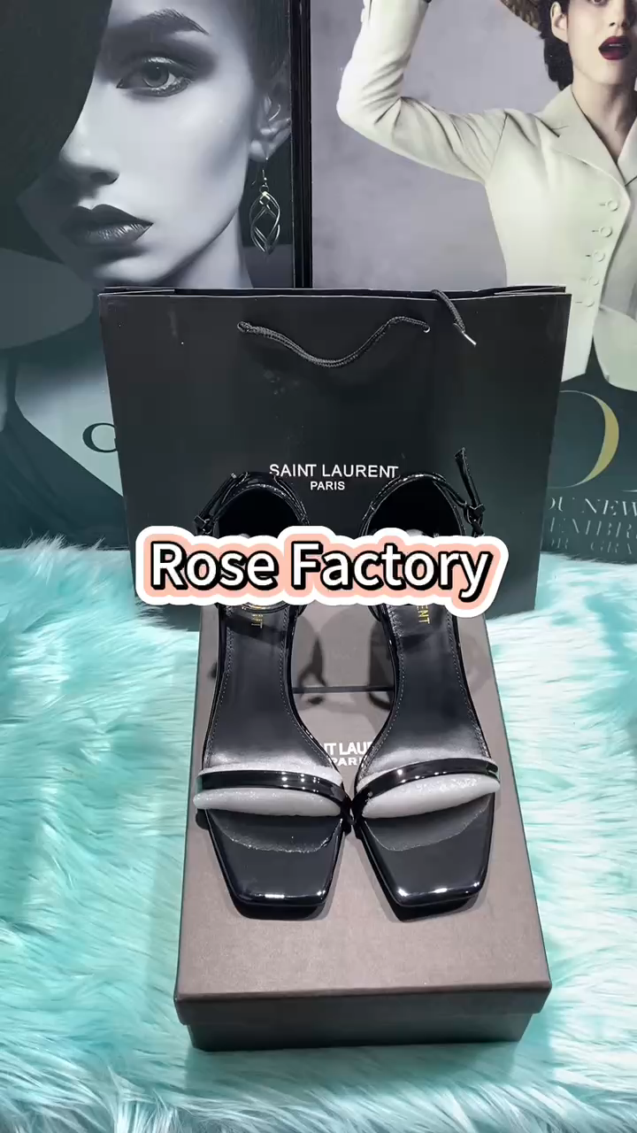 YSL black high heels