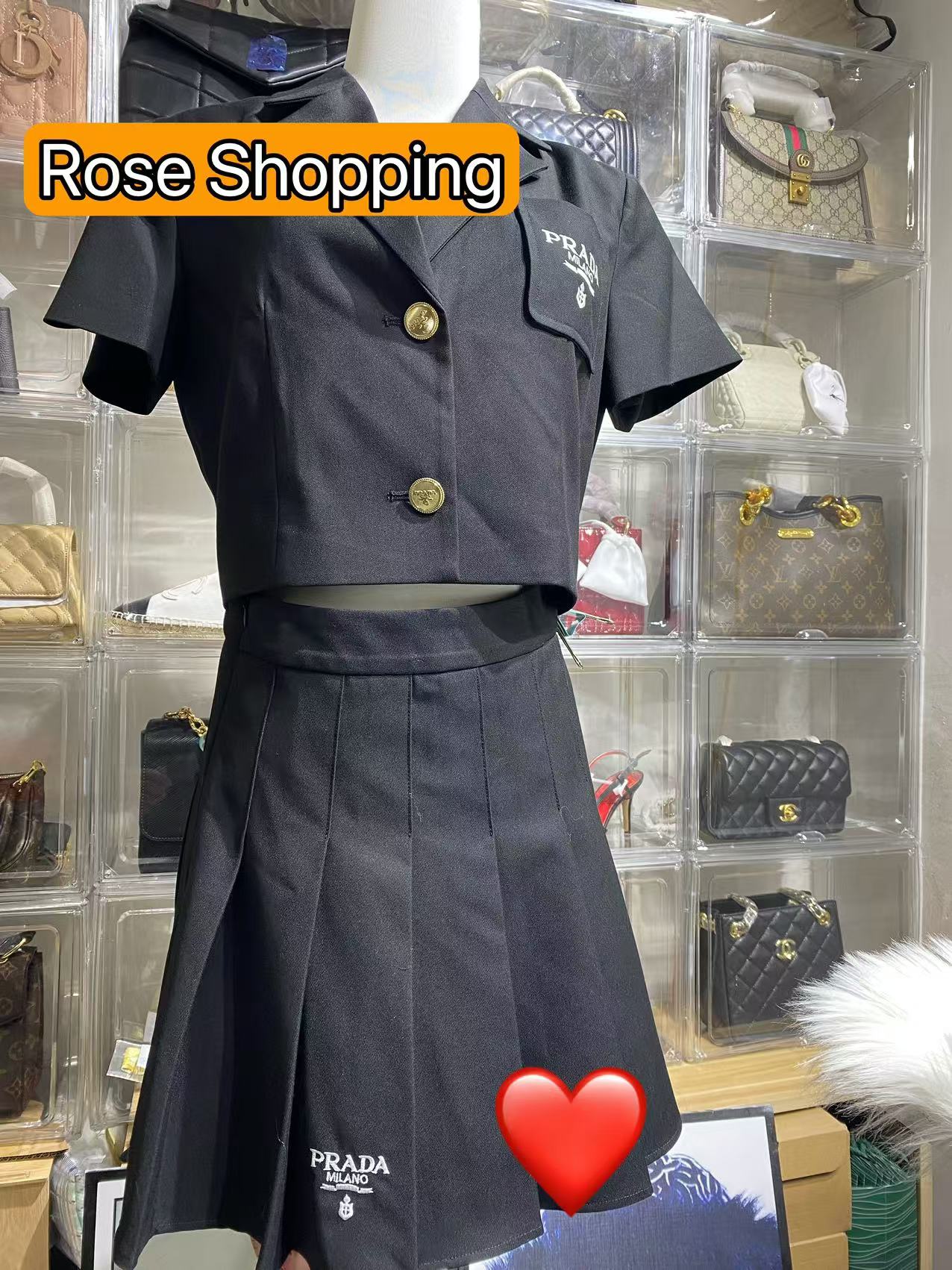 Prada black short skirt