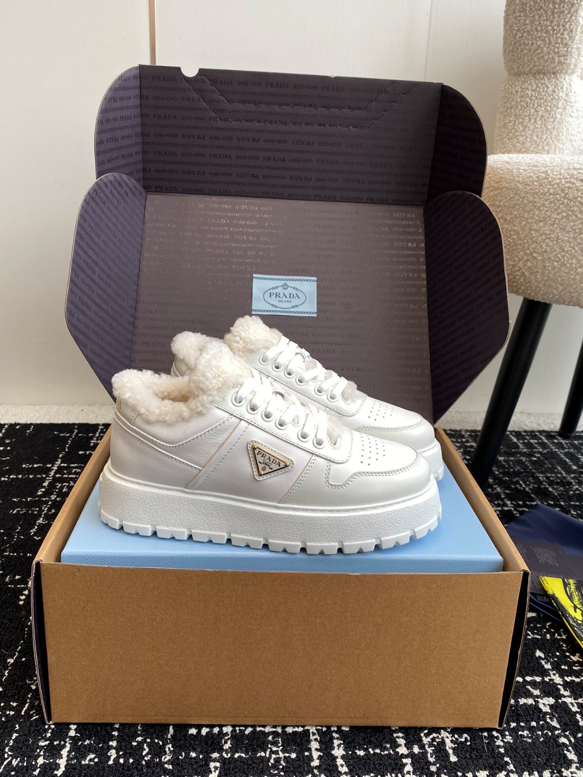 Chanel and Prada shoes 