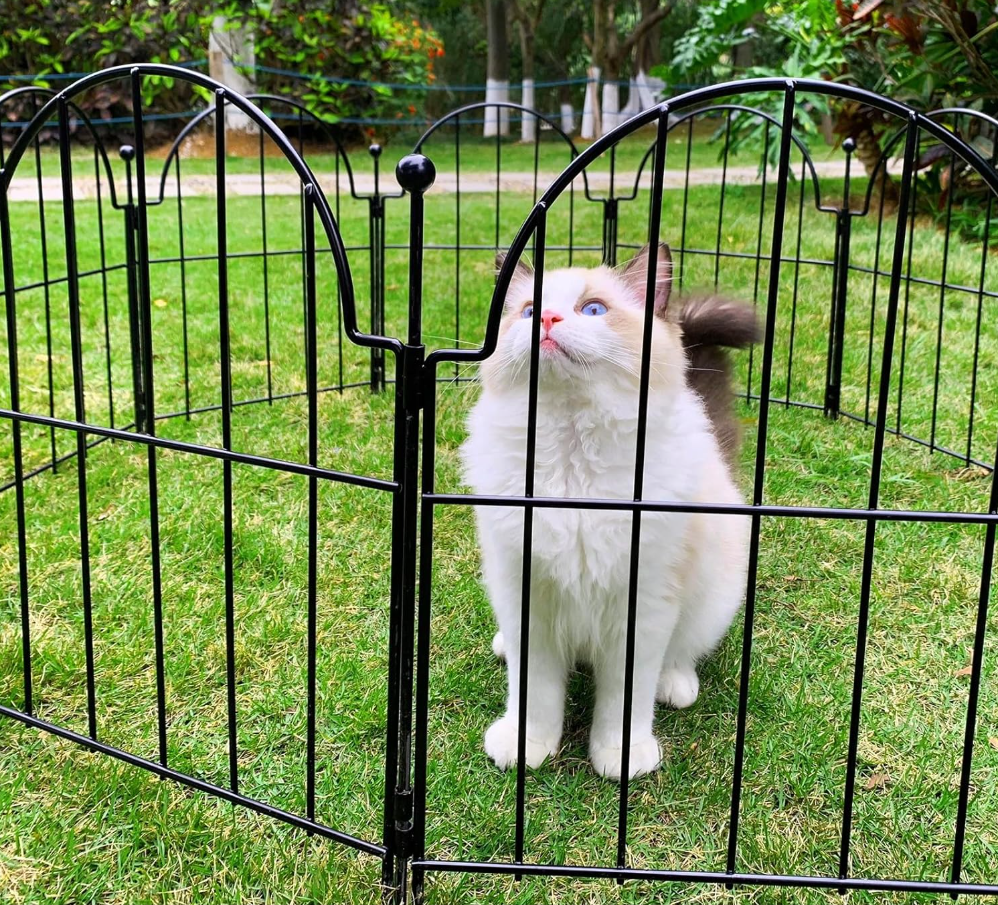 Decorative Garden Fence, 25 Pack No Dig Fencing 27.5ft(L) × 22in(H) Animal Barrier Border for Dog Rabbit Pet