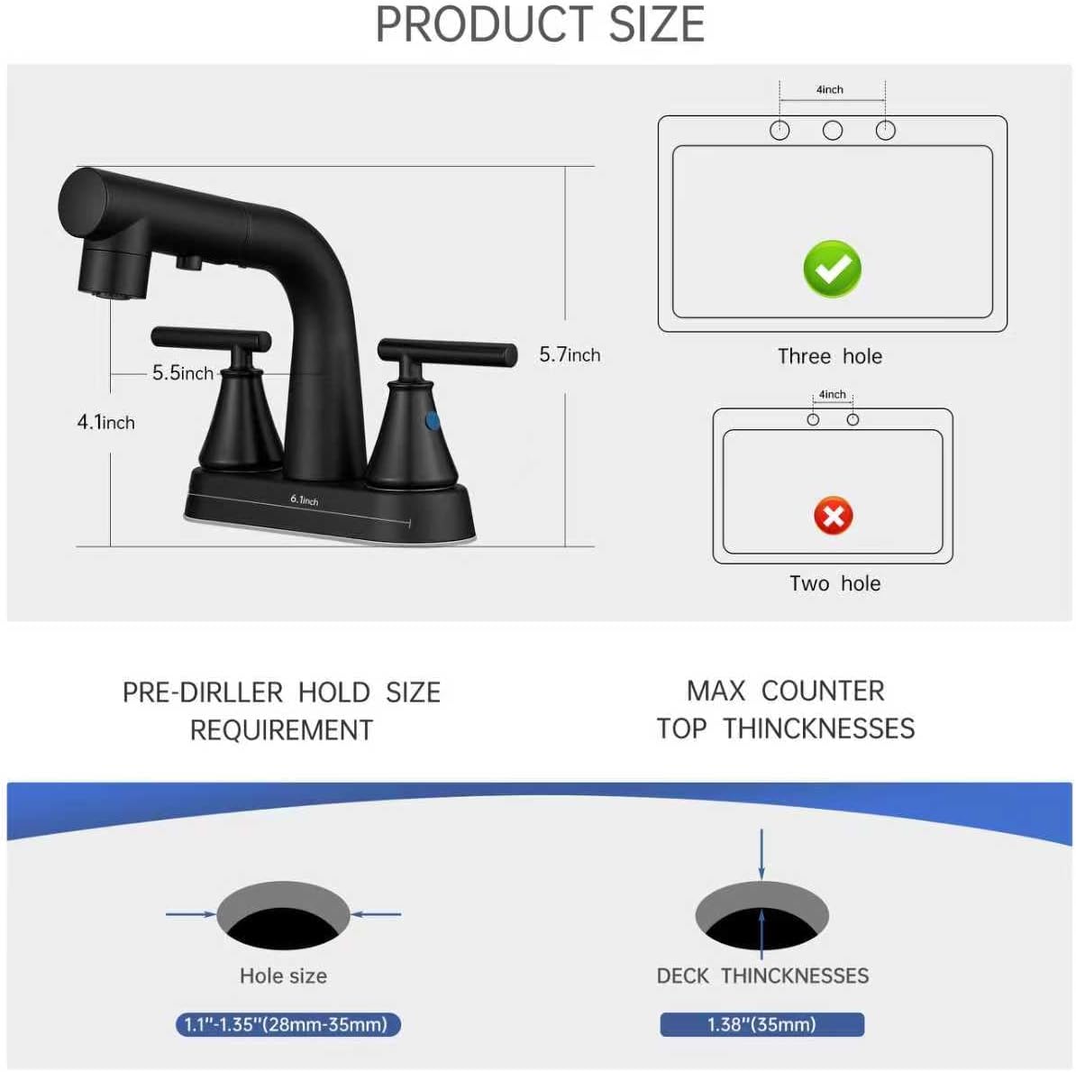 Bathroom Faucets with Pull Out Sprayer