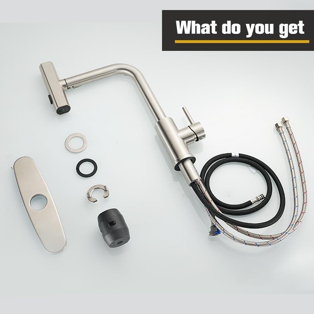 🌟【𝖧𝖨𝖦𝖧𝖫𝖸 𝖠𝖢𝖢𝖫𝖠𝖨𝖬𝖤𝖣 𝖬𝖮𝖣𝖤𝖱𝖭 𝖡𝖠𝖳𝖧𝖱𝖮𝖮𝖬 𝖥𝖠𝖴𝖢𝖤𝖳 𝖲𝖴𝖨𝖳𝖠𝖡𝖫𝖤 𝖥𝖮𝖱 𝖠𝖭𝖸 𝖣𝖤𝖢𝖮𝖱𝖠𝖳𝖨𝖭𝖦 𝖲𝖢𝖤𝖭𝖤】 Fransiton Brushed Nickel bathroom faucet, resistant to fingerprints and water damage, also achieves corrosion res