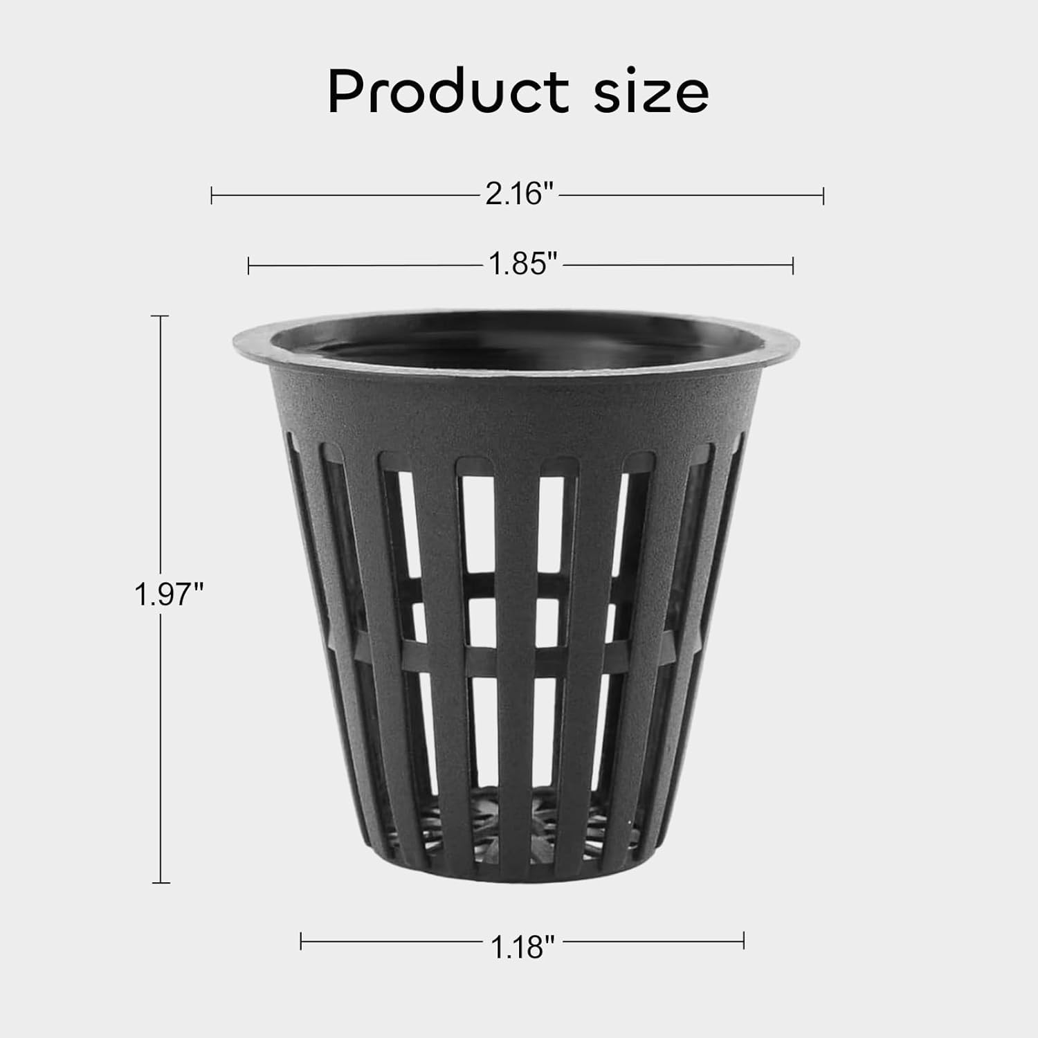 Net Pot, 50 Pcs 2 Inch Garden Slotted Mesh Net Cups, Heavy Duty Hydroponic Cups Mesh Pots with 50Pcs Plant Labels, Hydroponic Planting Pots Grow Basket for Indoor Outdoor