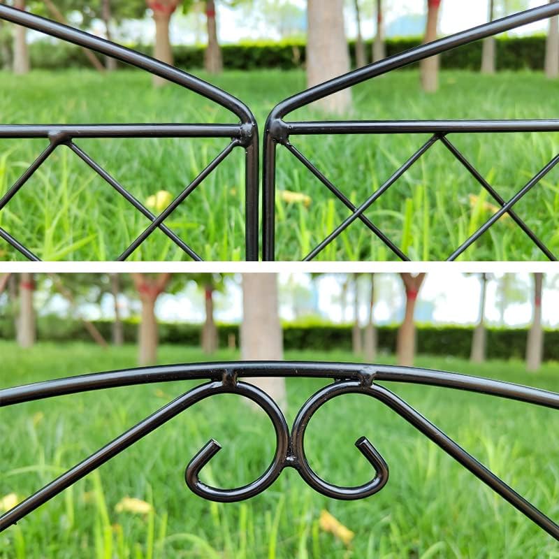 Decorative Garden Fence 17 in (H) x 10 ft (L) Animal Barrier Fence Landscape Fencing Outdoor Rustproof Metal No Dig Fencing Border
