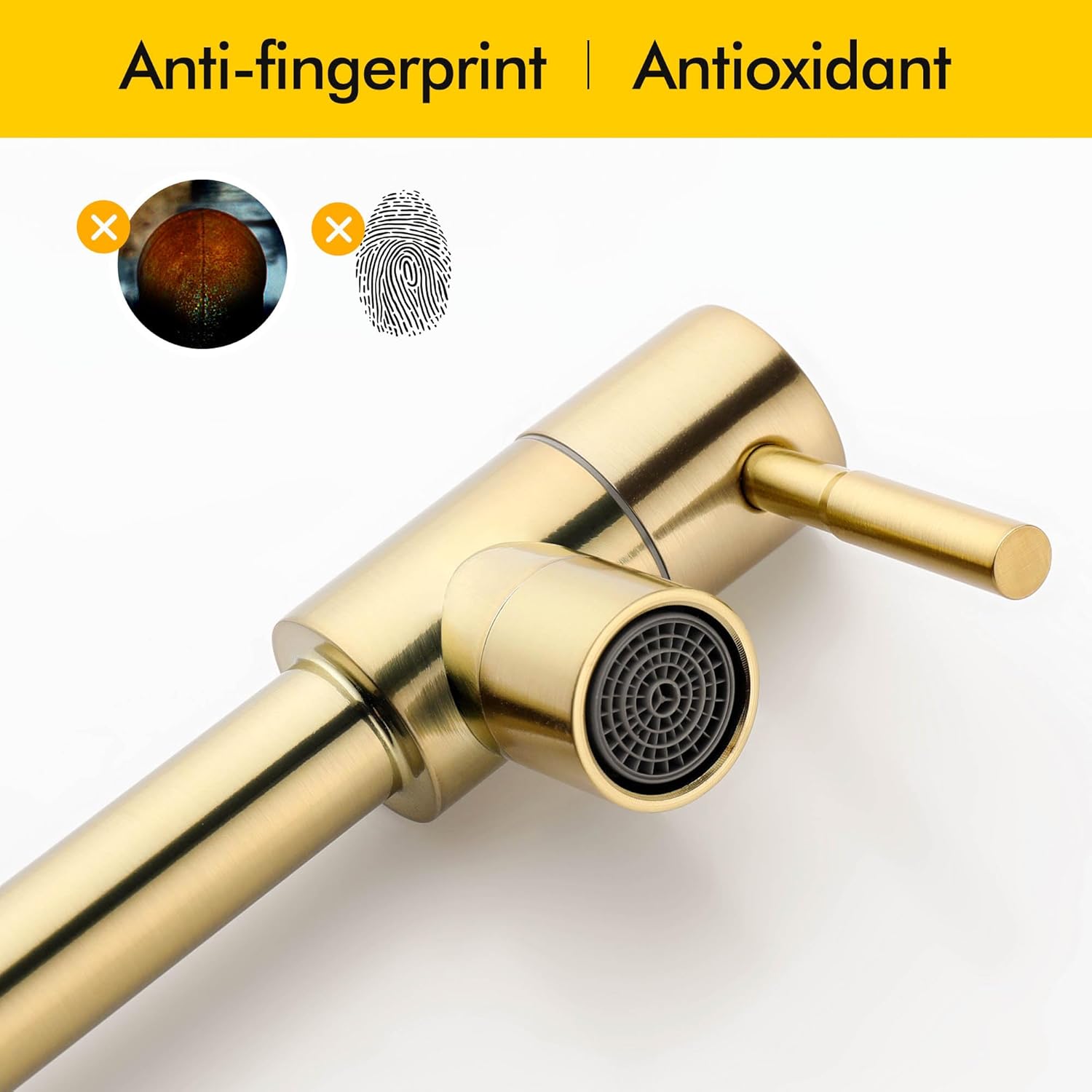 Brass Folding Stretchable with Double Joint Swing Arm