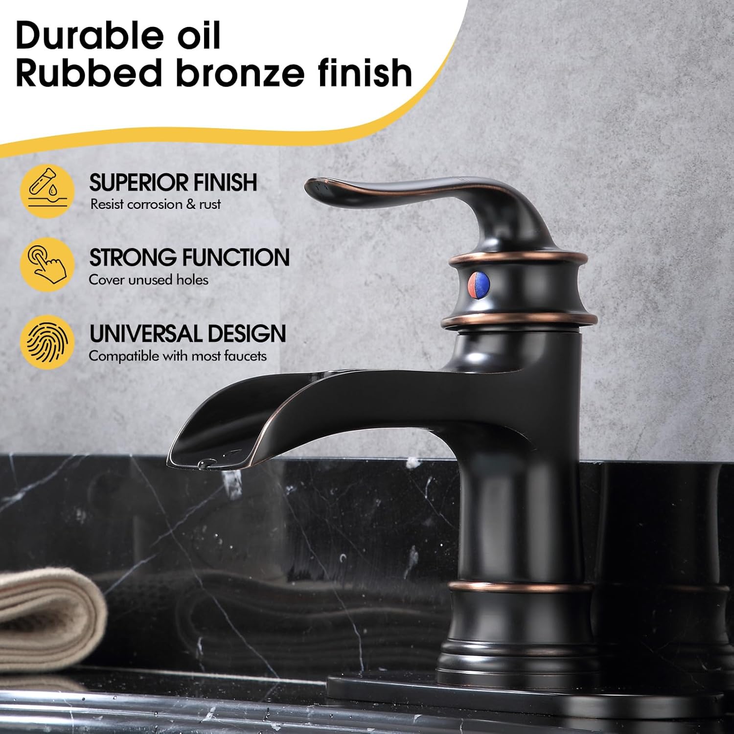 Waterfall Faucet Bathroom Faucet Single Handle One Hole 
