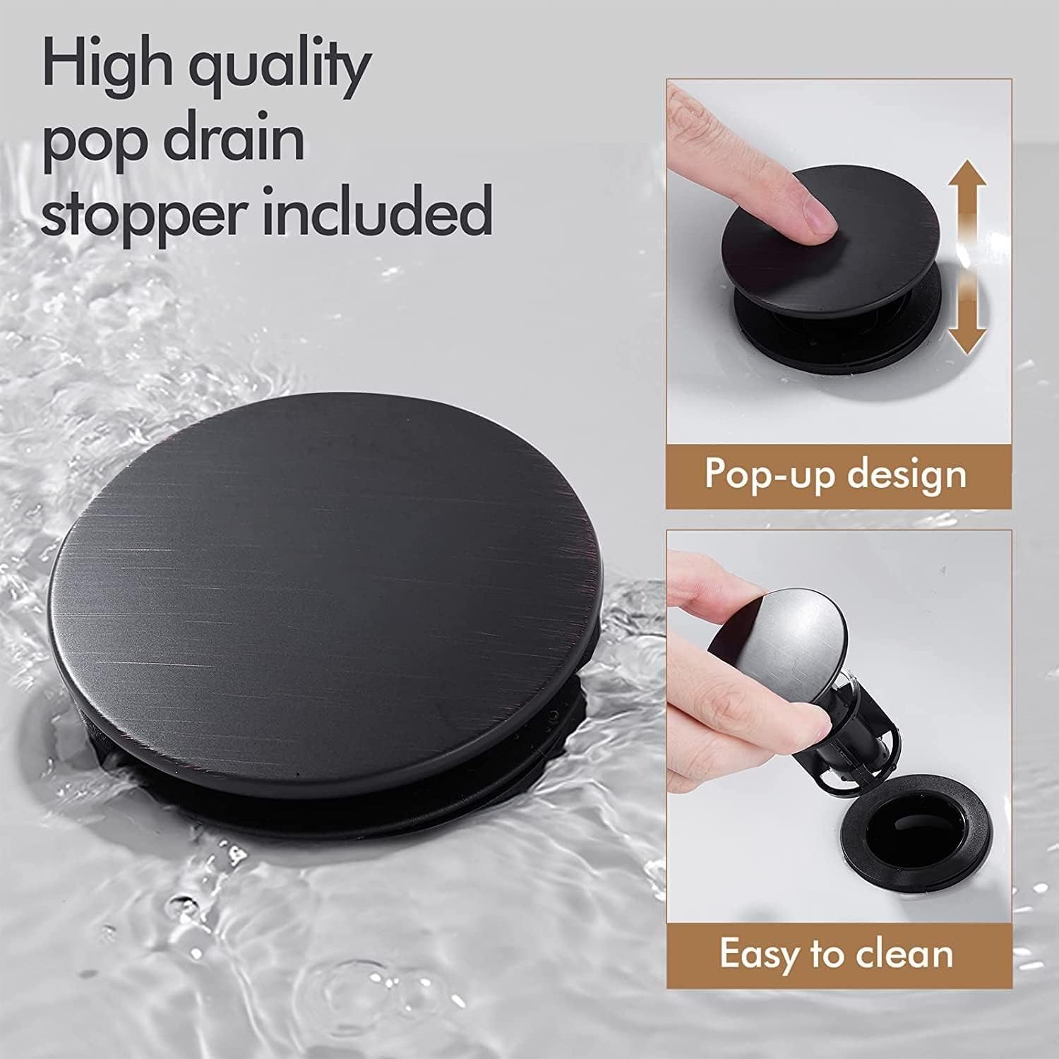  Oil Rubbed Bronze Waterfall Bathroom Faucet