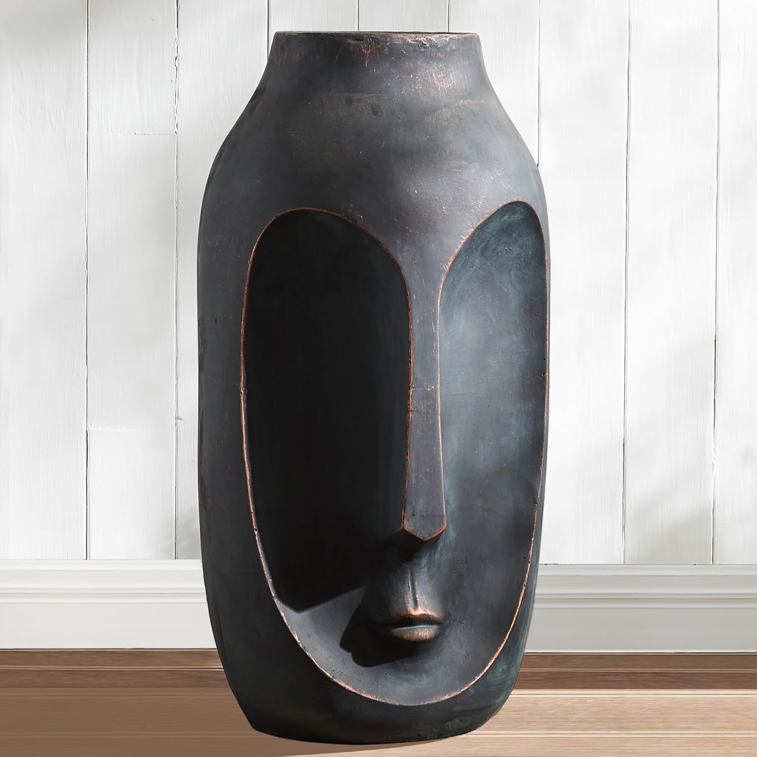 28 inches Tall Large Statue, Garden Sculpture & Statues, Modern Art Sculpture, Artificial Stone Figures, Living Room Decor, Tall Standing Sculpture for Home, Porch, Backyard, Bronze