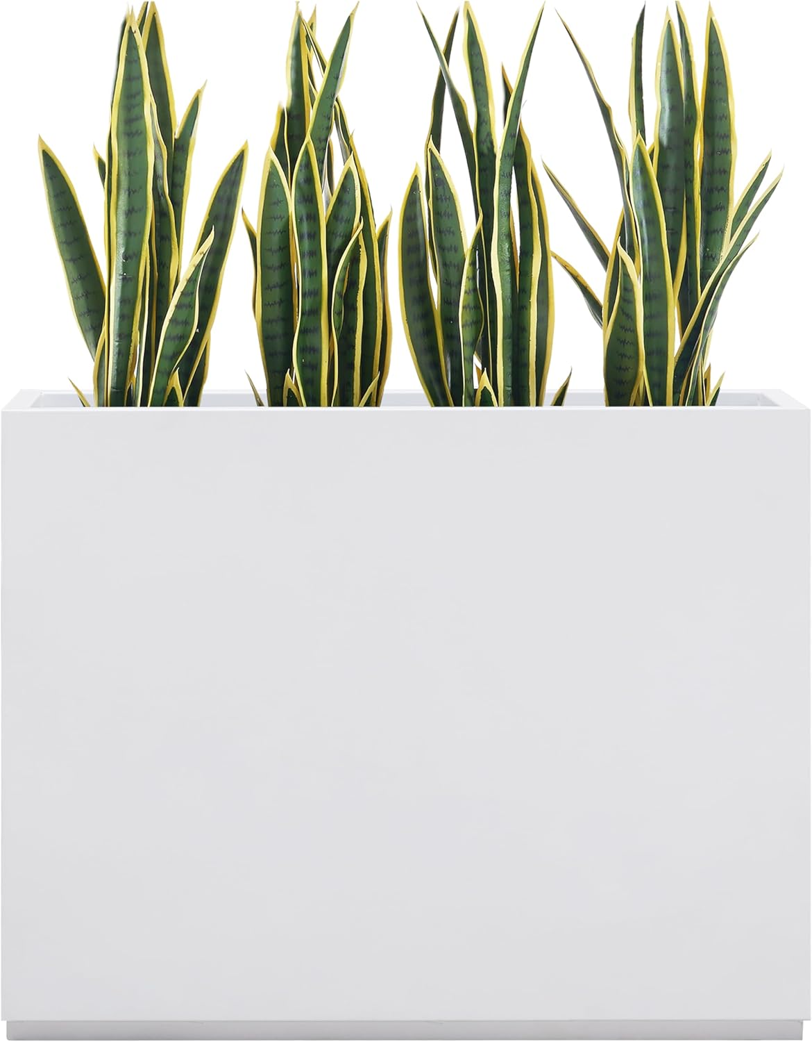 Metallic Heavy Outdoor Planter Box, Span Planter, Long and Tall Divider Planter, 38Lx10Wx30H