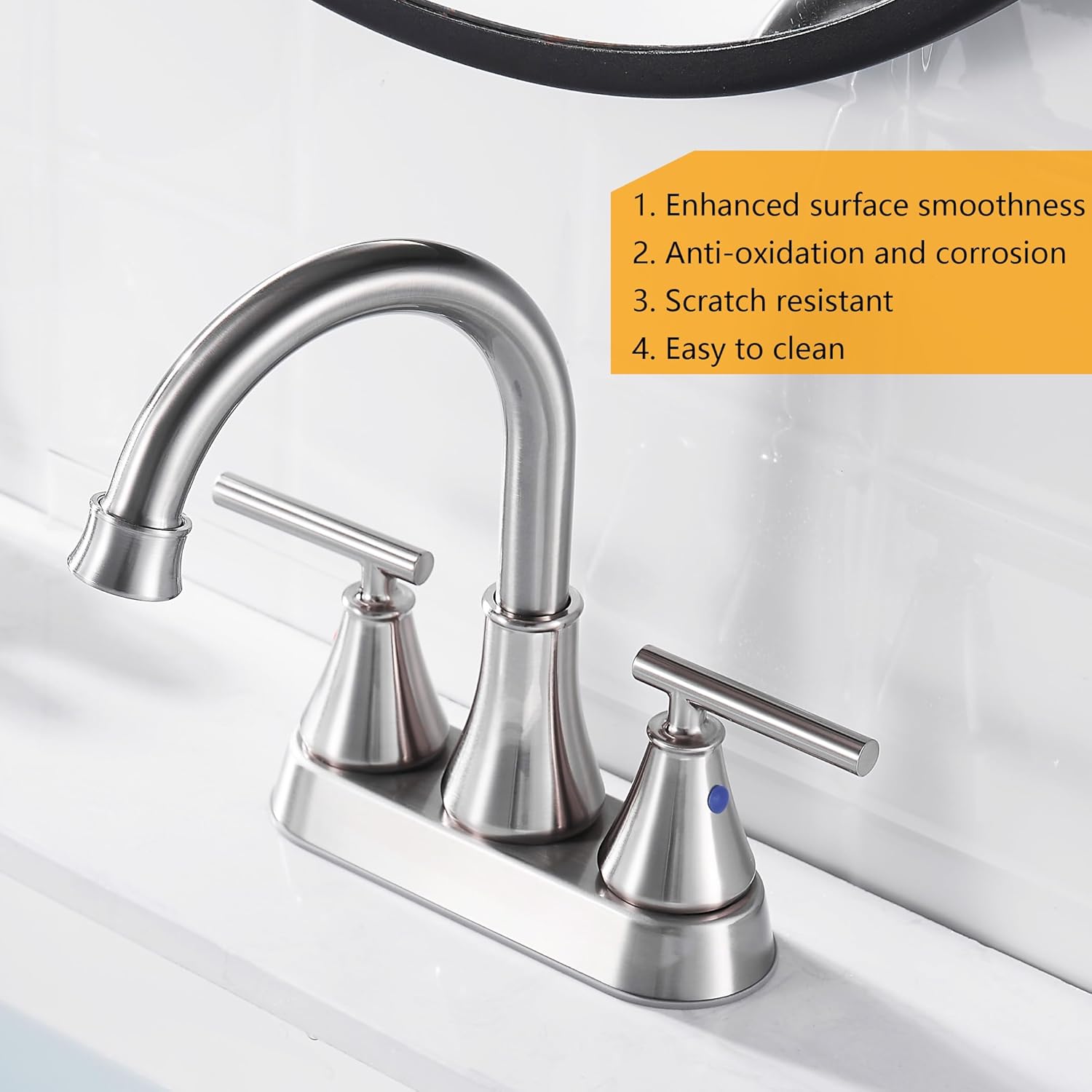 Bathroom Sink Faucet 4 Inch 2 Handle