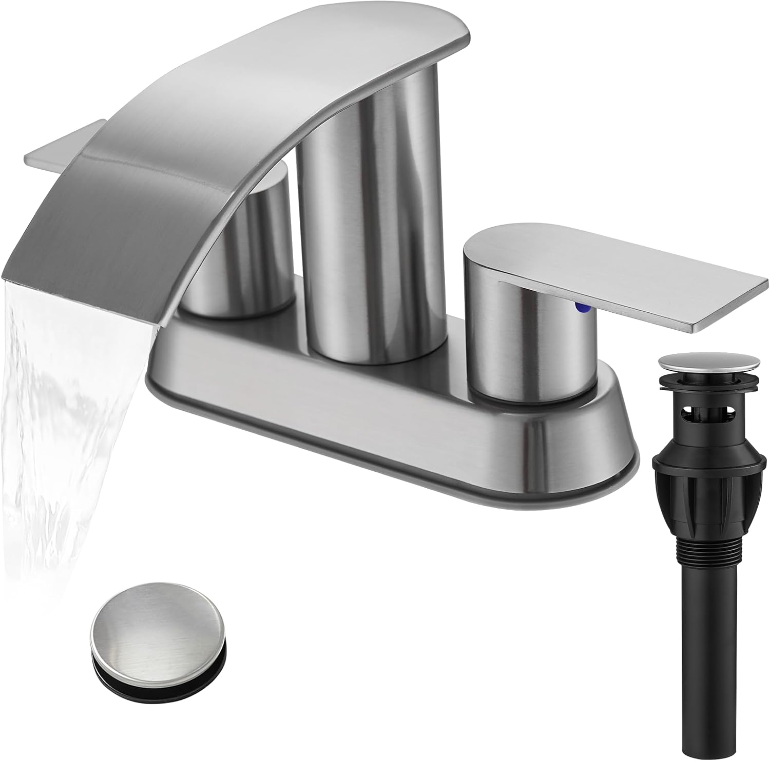 Waterfall Bathroom Sink Faucet 4 Inch